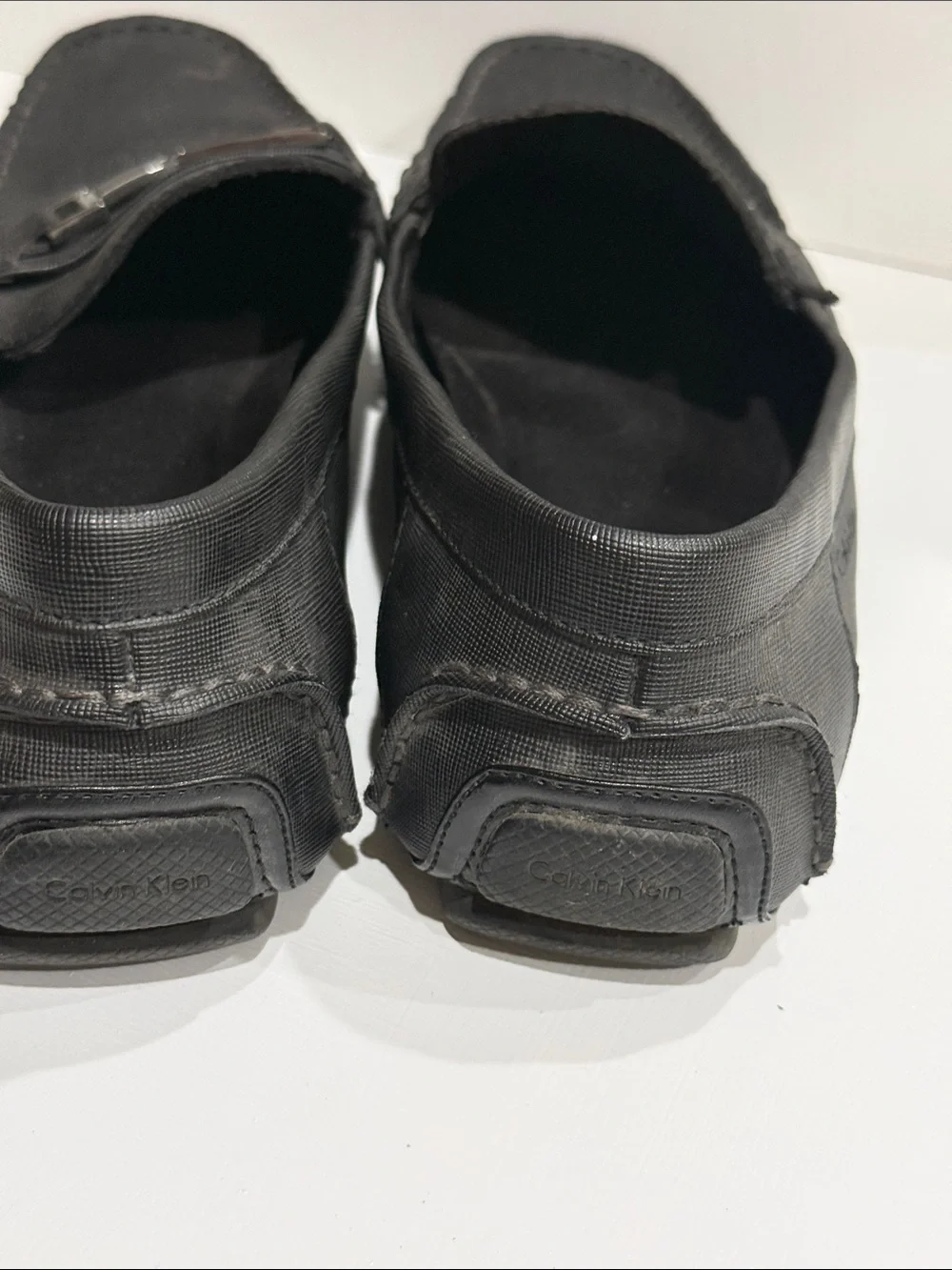 Calvin Klein Black Men’s Slip-On Magnus Penny Loafers with Metal Bit size 13